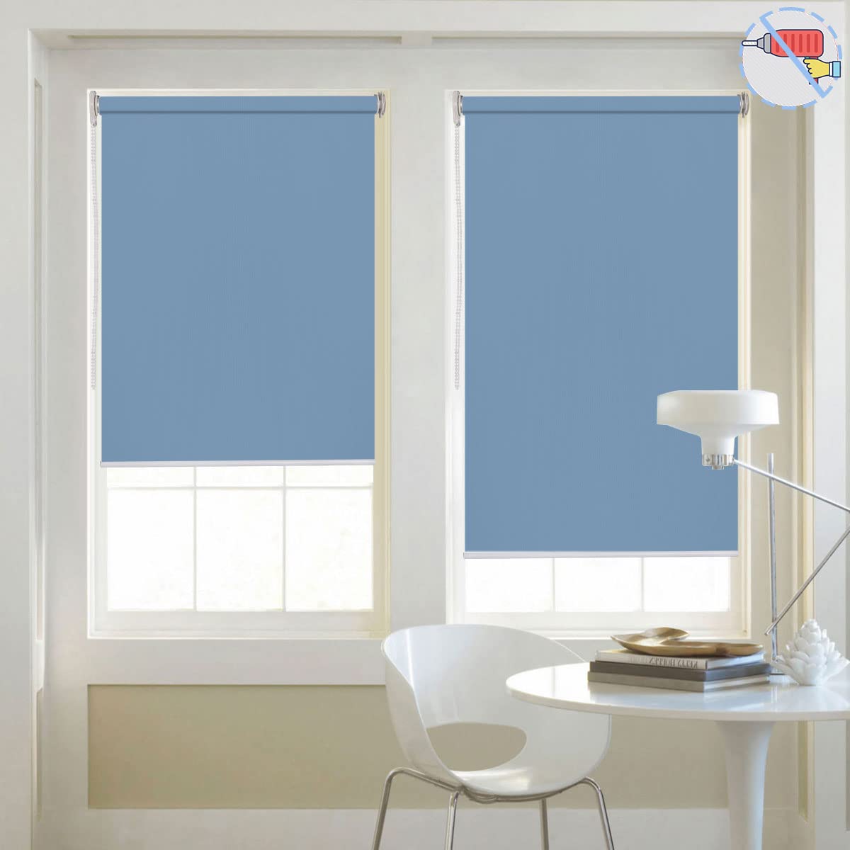 Amazon｜getopblinds 穴あけ不要 つっぱり式 ロールカーテン チェーン